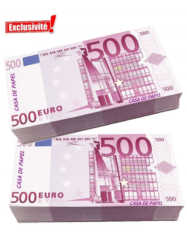 Liasse faux billets de 500€