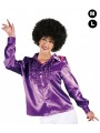 Chemise disco femme violette