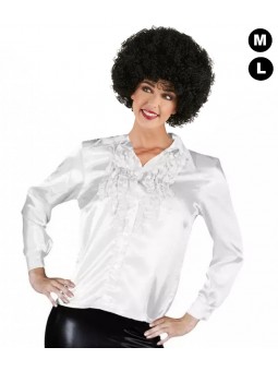 Chemise disco femme blanche